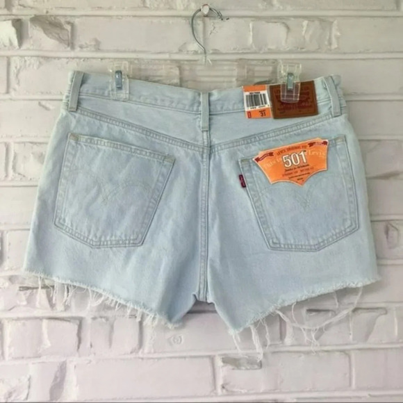 Levi’s 501 High Rise Cutoff Denim Shorts NWT - Picture 9 of 12